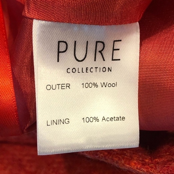PURE COLLECTION Coral Wool Pencil Skirt - Picture 4 of 7
